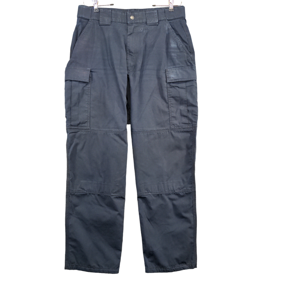5.11 Tactical Cargo Pants Men's Blue Large Multi-Pocket Flat Front Poly Blend